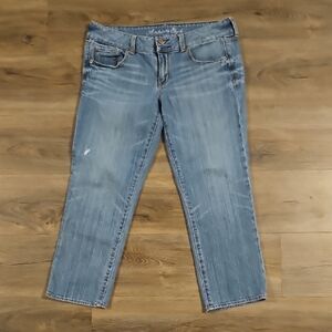 American Eagle Outfitters Light Blue Artist Cropped Jeans